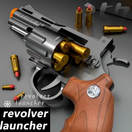 Long Revolver Cap Gun Pistol(containing 6 Bullets And 12 Soft Bullets)